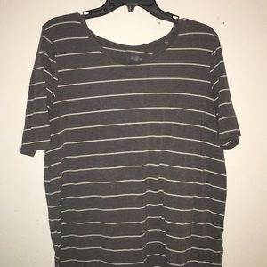 grey and white tunic top